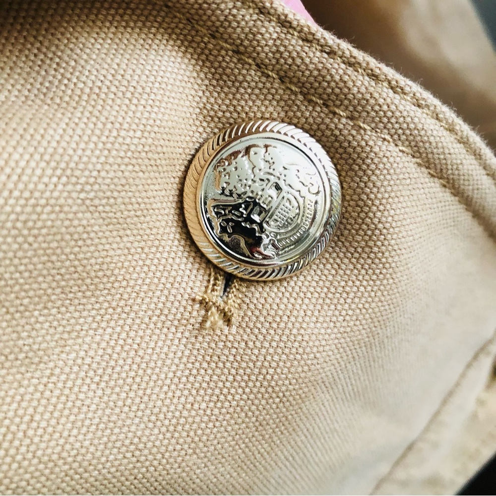 HP ✨ZARA | 100% Cotton Gold button coat/blazer 100% cotton - Picture 3 of 15